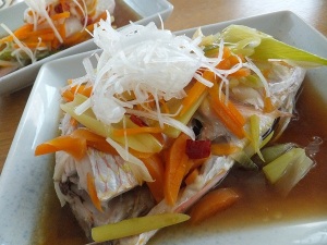 With hot and sour sauce
